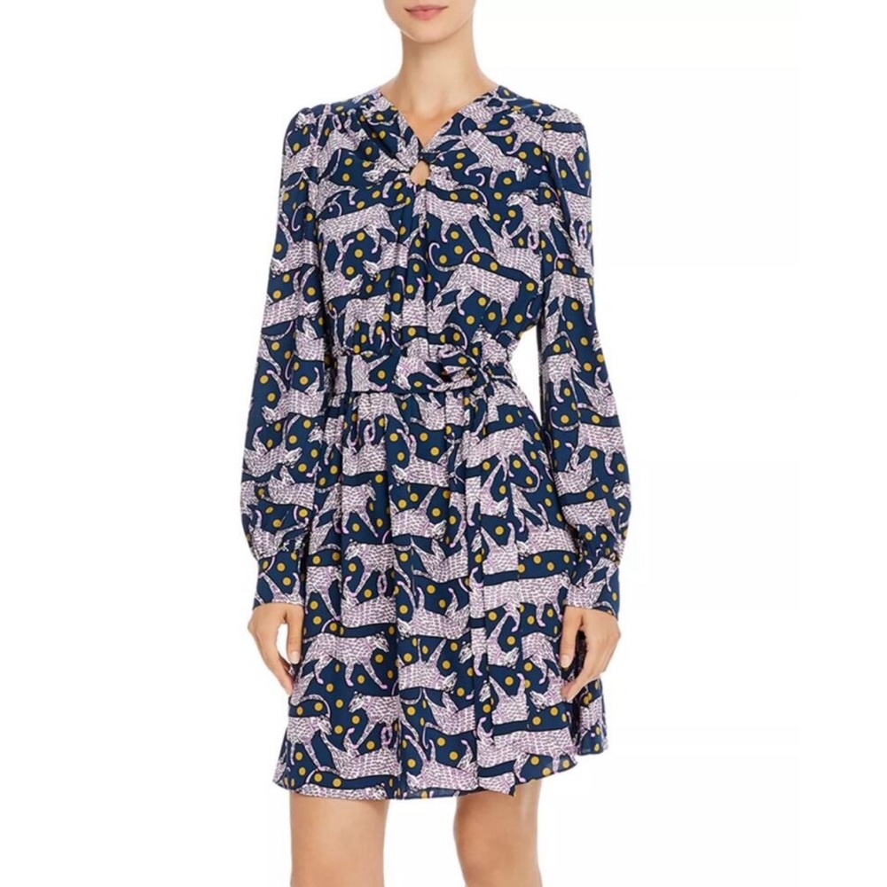 Kate Spade Dotted Blue Pink Panther Dress Size XL